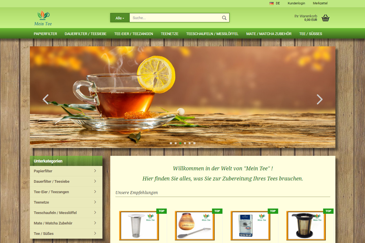 Online-Shop Mein Tee
